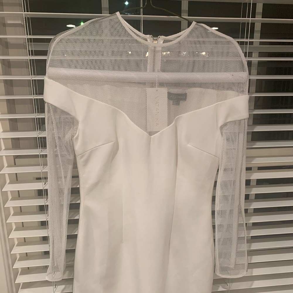 Mesh White Bodycon Dress!